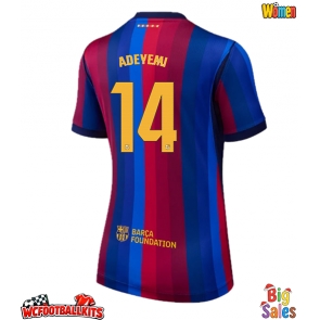 Barcelona Karim Adeyemi #14 Replica Home Stadium Shirt for Women 2026-27 Short Sleeve